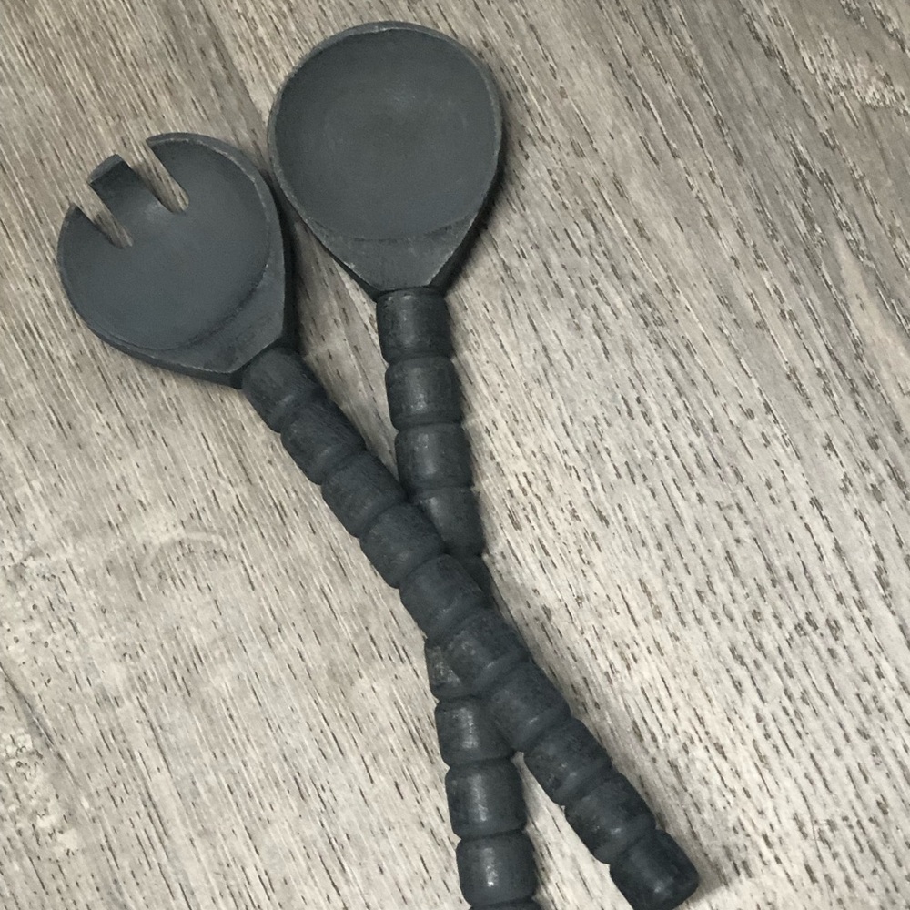 Grey premium Wooden Salad Servers
